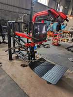 Appareil de Squat V à Charge de Plaques avec Butée de Sécurité et Support Dorsal pour Quadriceps, Usage Commercial en Salle de Sport