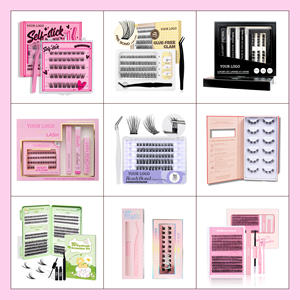 رموش فردية تصنعها بنفسك رموش عنقودية رموش صناعية مجزأة رموش صناعية رموش اصطناعية وصلات رابطة وختم - Product Image 5