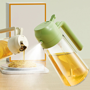 2in1 Oil Sprayer Glass Bottle for Cooking Anti-leakage Olive Oil Storage Bottle for BBQ Air Fryer Salad Steak Kitchen Supplies - Product Image 3