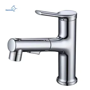 Aquacubic cUPC sertifikalı sıcak soğuk su mikser çeşme anahtarı kontrol bakır taban lavabo havzası musluk