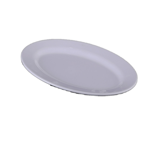 Y3108 restaurante de estilo nórdico juego de vajilla de lujo aperitivo <span class=keywords><strong>buffet</strong></span> vajilla de melamina de plástico blanco platos ovalados para catering - Product Image 1