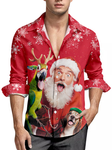 Camisa Hawaiana a Rayas de Manga Larga para <span class=keywords><strong>Hombre</strong></span>, Estilo Casual de Playa, Estampada, de Popelina, Verano - Product Image 3