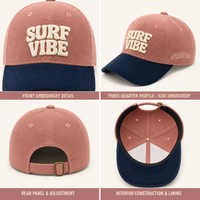 Casquette en velours côtelé bicolore avec logo personnalisé, lettrage en relief, rose marine, tendance, en coton, style américain, douce, nouvelle, coupe classique, épaisse