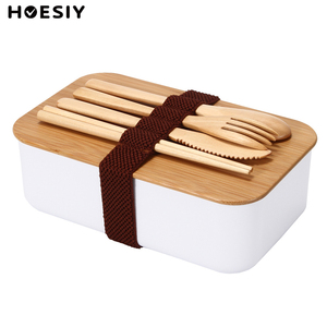 Japanese Divided Wood Eco Friendly Bento Box Dishwasher Safe BPA-Free Adult Office Bento Kids Fiber Lunch Box Bamboo Lunch Box