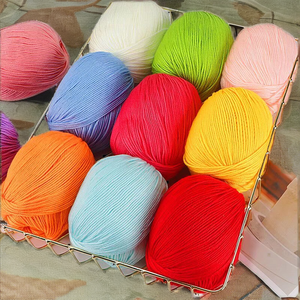 Fil à tricoter et à coudre HENGYI 6PLY 100% acrylique mélangé, torsion régulière, doux, ignifuge, filé à l'anneau, style fantaisie - Product Image 1