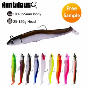 Hunt House Oem Artificial Long Casting 155mm 120g Black Minnow Soft Lures Sinking Minnows