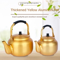 Pot à vin de riz en aluminium de style coréen de petite taille avec théière dorée et poignée de vin jaune pour hôtels et restaurants Matériau métallique