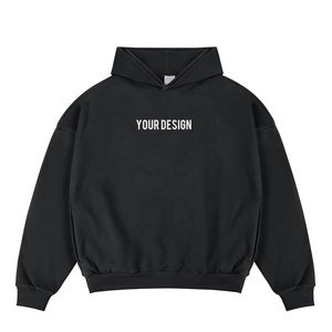 Jersey grueso francés Terry de gran tamaño Baggy Hoodie hombres de alta calidad de algodón en blanco 450 GSM Hoodie diseño personalizado - Product Image 1