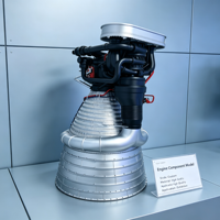 Maquette d'aggregat aérospatial pour hall d'exposition et vitrine de salon professionnel