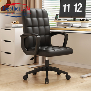 Silla de Oficina Apilable Económica de Cuero PU para Sala de Conferencias y Reuniones con Reposabrazos - Product Image 5