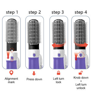 Salon de coiffure 3 en 1 Peigne à air chaud Peigne de coiffure à double usage Sèche-cheveux - Product Image 5