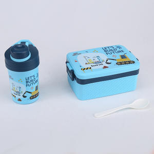 Beeman Cute Kids Lunch Box Set con botella de agua Contenedores de almacenamiento de alimentos escolares para uso doméstico en la <span class=keywords><strong>cocina</strong></span> para niños - Product Image 6