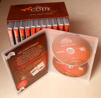 Boîte cadeau de marketing et de vente au détail personnalisée en usine, avec DVD religieux, emballée dans un étui DVD + insert couleur + boîte à glissière