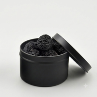 Diffuseur en pierre de lave noire naturelle en gros avec contenant métallique pour aromathérapie et décoration de bureau