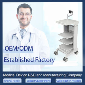 Chariot d'endoscopie de prix usine avec le support de bâti de moniteur et le chariot médical de chariot de plate-forme de stockage pour l'hôpital - Product Image 2