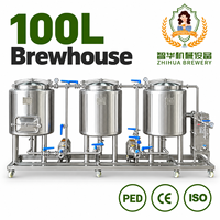 Équipement de brassage artisanal 100L 200L, équipement pilote, cuve de mashing, cuve de fermentation