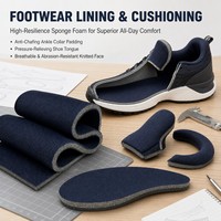 Tissu laminé en mousse pour doublure de chaussures, largeur 1,5 m, éponge respirante et amortissante pour baskets et bottes