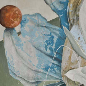 Dipinto a Olio Astratto con Texture Intensa, Ritratto Femminile con Fiore di Magnolia e Uccello, <span class=keywords><strong>Arte</strong></span> Murale 3D su Tela - Product Image 3