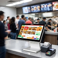 Système de point de vente tout-en-un pour le commerce de détail, caisse enregistreuse 15 pouces 15,6 pouces, machine de restaurant, système d'exploitation Windows/Android, garantie 1 an