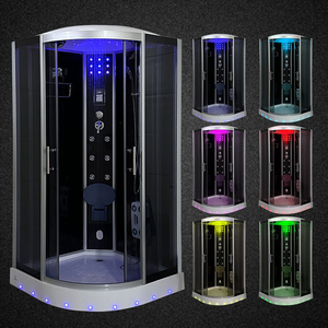 <span class=keywords><strong>Cabina</strong></span> <span class=keywords><strong>Doccia</strong></span> Moderna con Telaio in Alluminio Argentato, Vapore, Luci LED, Pannello di Controllo Rubinetto, Doccetta e Piatto <span class=keywords><strong>Doccia</strong></span> in Vetro - per Hotel - Product Image 6