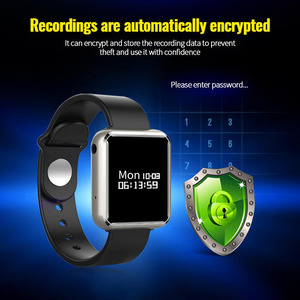 นาฬิกาหน้าจอสัมผัส S5 รุ่น 4GB แบบกำหนดเองจากโรงงาน พร้อมเครื่องบันทึกเสียง DSP ตัดเสียงรบกวน บันทึกเสียงแบบเข้ารหัส สำหรับการประชุมและการบรรยาย - Product Image 2