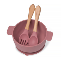 Bol en silicone pour enfant certifié CPC CE, faible MOQ, sans BPA, pour l'autonomie alimentaire des bébés, avec ventouse et cuillère, ensemble d'alimentation pour bébé en silicone
