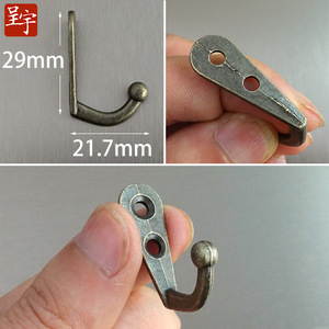 Chengyu Retro Mini Single Hook Zinc Alloy Plated Slip Hook For Clothes Coat <b>Hat</b> Hanging Furniture Hardware Accessory - Product Image 3