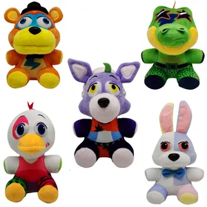 18cm FNAF Plush Toys Kawaii Freddys Animal Foxy Bonnie Bear Ribbit