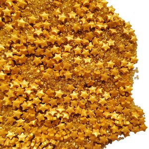 Copos comestibles para pasteles Gold Star Comestible Sugar Sprinkles Ventas calientes Brillo comestible Lijado Azúcar Cristal Azúcar - Product Image 1