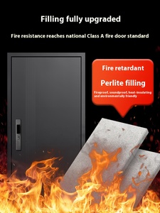 국가 표준 4 급 알루미늄 합금 보안 도어 홈 입구 화재 소리/단열 - Product Image 4