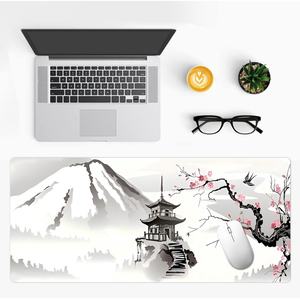 Tapis de Souris Personnalisable Grand Format Motif Fleur de Cerisier Japonais, Tapis de Bureau avec Bords Cousus pour Bureau et Maison - Product Image 5