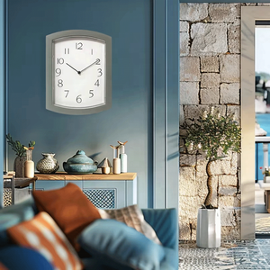 ساعة حائط كلاسيكية لا نهاية لها شكل مستطيلي 10 بوصة ديكور مدخل كوارتز على أساس ساعة مستقيمة للبيع بالجملة - Product Image 5