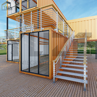 Residencia de Contenedores de Dos Pisos de Diseño Moderno Personalizable, Restaurante de Estructura de Acero Prefabricado Expandible para Exteriores