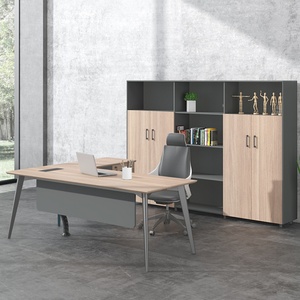 Modern Durable <b>Office</b> Furniture L-Shaped Boss CEO Manager Executive Wooden Desk Home School MDF MFC Material for Villa Use - Product Image 3