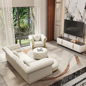 2024 nuovo divano di <span class=keywords><strong>tacchino</strong></span> di lusso divano a ciuffi 7 posti divano divano a forma di L in velluto copre soggiorno mobili divano Chesterfield - Product Image 3