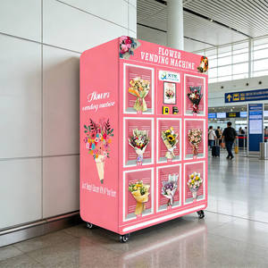 Distributore Automatico di Fiori <span class=keywords><strong>Verde</strong></span> e Rosa XYZ Grande da Terra con Sistema di Raffreddamento Refrigerato - Product Image 2