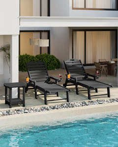 Migliori Nuovi Prodotti: Lettini Prendisole in HDPE, <span class=keywords><strong>Design</strong></span> Moderno, Comodi Chaise Longue da Esterno con Materiali di Alta Qualità - Product Image 3