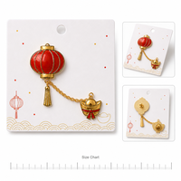 Broche Lanterne Rouge Lingot d'Or, Épingle en Émail Dur 3D, Bijou du Nouvel An Chinois, Vente en Gros, Épingle de Revers, Badge Personnalisé, Usine OEM