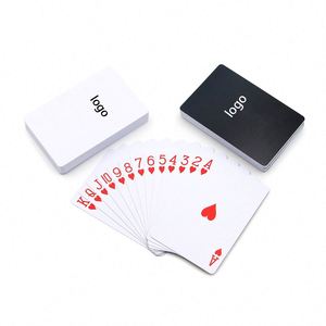 White New Pvc Thick Cut-Resistant Playing 54 Plastic <b>Poker</b> Deck of Cards - Product Image 1