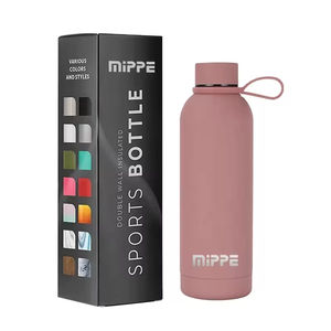 Bouteille d'eau sport isotherme en acier inoxydable de 16 oz à petite ouverture, grande capacité, portable, avec logo personnalisé, pour la rentrée scolaire et l'extérieur - Product Image 2