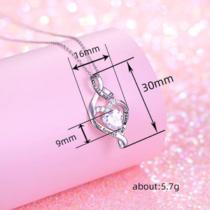 Collar con colgante de corazón para mujer, joyería sencilla y moderna, regalo para uso diario - Product Image 4
