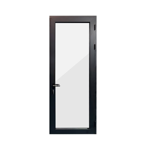 Portes battantes intérieures modernes en alliage d'aluminium imperméable à <span class=keywords><strong>double</strong></span> panneau, <span class=keywords><strong>porte</strong></span> en verre à battants français finie pour supermarché/entrepôt - Product Image 4