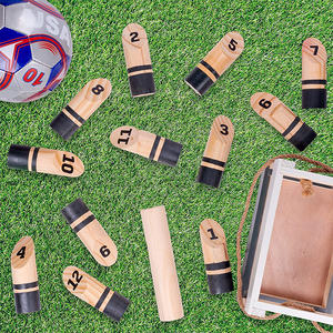 YumuQ arrière-cour famille fête jouets drôle pelouse en plein air Viking lancer jeu bois Bowling jeu nordique <span class=keywords><strong>quilles</strong></span> - Product Image 3