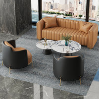 Canapé de réception et de négociation en métal, personnalisable, style luxe léger, nordique décontracté, pour bureaux de vente, clubs, concessionnaires 4S et espaces café, avec banquette double