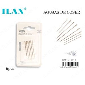 Aghi da cucito Ilan, 6 pezzi, con occhiello dorato, per cucito a mano - Product Image 1