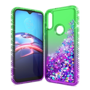 Funda de caída de agua para <span class=keywords><strong>celular</strong></span> para Motorola <span class=keywords><strong>Moto</strong></span> E7 <span class=keywords><strong>Power</strong></span>/S50/G55/G35 Liquid Quicksand funda de teléfono transparente de cuatro esquinas - Product Image 2