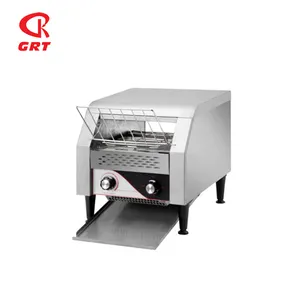 GRT-TT300 thương mại thép không gỉ bánh mì nướng bánh mỳ băng tải nướng bánh mỳ 2200 Wát