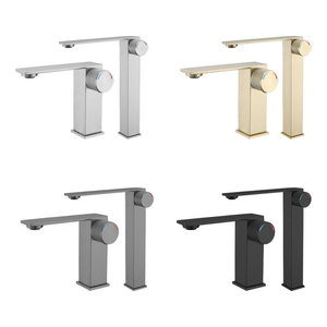 304 Stainless Steel Hot And Cold Water Faucet <b>Brushed</b> Gold Single Handle <b>Deck</b> Mounted Basin Faucet - Product Image 3