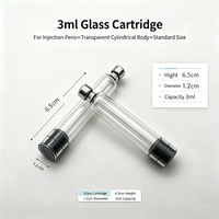 Flacon vide en verre de 3 ml pour cartouche de stylo injecteur, consommables avec bouchon, OEM ODM, marque privée, fabrication sur mesure