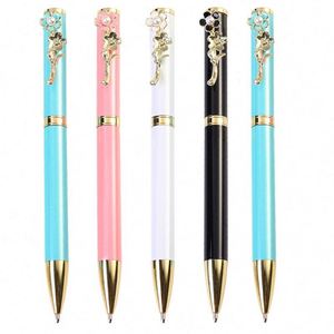 Cute Sports Logo Ballpoint <b>Pens</b> 1.0Mm Pearl Metal Flower Clip Gift <b>Pen</b> for Women and Girls - Product Image 1
